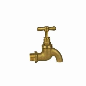T Manette de tuyauterie Taps de cuivre Bibtaps sans buse 1/2in fils mâles Taps de cuivre Bib