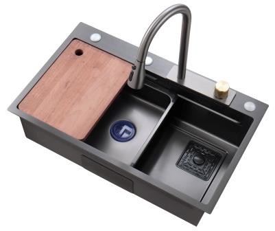 Taille personnalisée Nano revêtement éviers de cuisine artisanaux évier extérieur en acier inoxydable