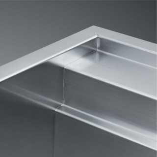 Coloriage argenté évier commercial en acier inoxydable évier de cuisine de luxe