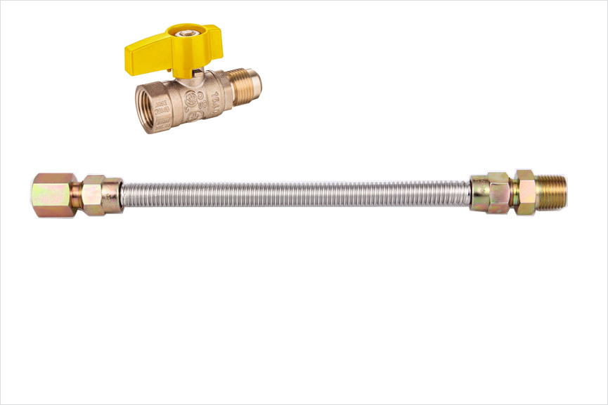 150PSI Ss304 tuyaux flexibles tuyaux ondulés en acier inoxydable pour connecteur à gaz
