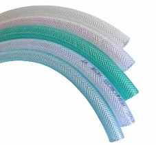 Non torsion clair souple renforcé tuyau d'eau tuyau tressé PVC pour le lavage de voiture de jardin