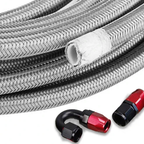 5/16 pouces tuyaux flexibles en acier inoxydable tressé PTFE tressé refroidisseur d'huile de carburant tuyaux lignes