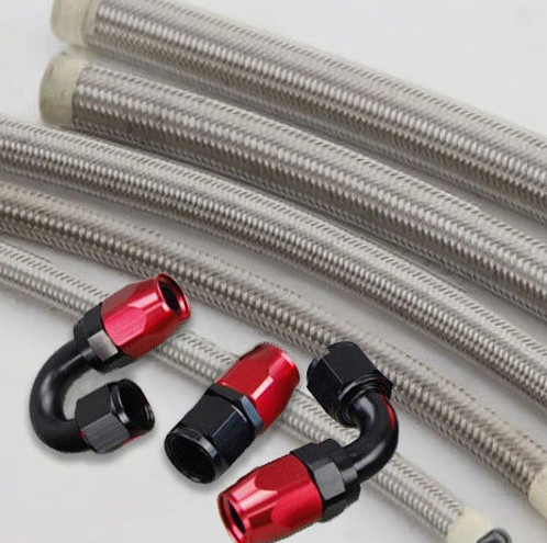 5/16 pouces tuyaux flexibles en acier inoxydable tressé PTFE tressé refroidisseur d'huile de carburant tuyaux lignes