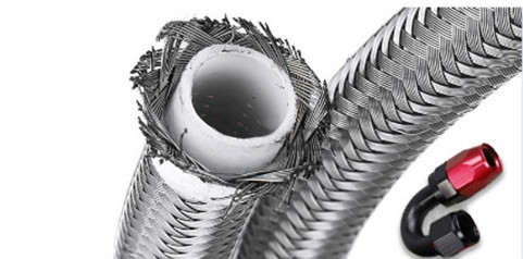 5/16 pouces tuyaux flexibles en acier inoxydable tressé PTFE tressé refroidisseur d'huile de carburant tuyaux lignes
