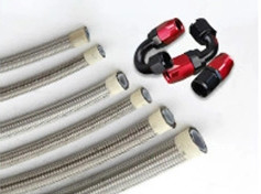 5/16 pouces tuyaux flexibles en acier inoxydable tressé PTFE tressé refroidisseur d'huile de carburant tuyaux lignes