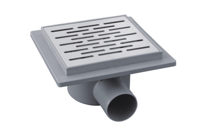 Déchets de douche rotatifs en plastique à 360 degrés Sortie horizontale SS Couverture en céramique