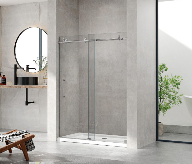 72 à 87 pouces de hauteur x 47 à 60 pouces de largeur porte coulissante salle de douche avec base