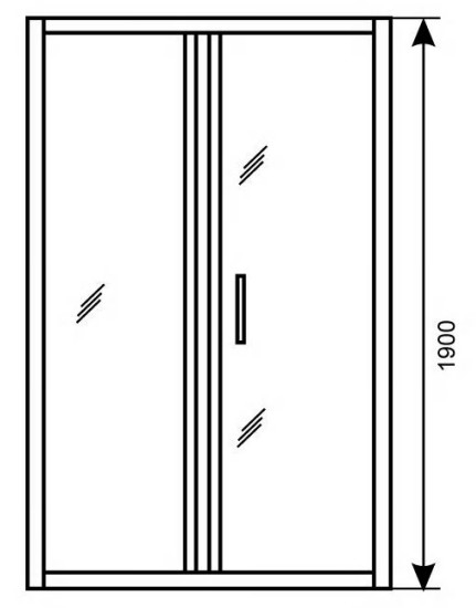 900 mm Cubicules de douche cristallines porte coulissante pliante 900 x 900 salle de douche