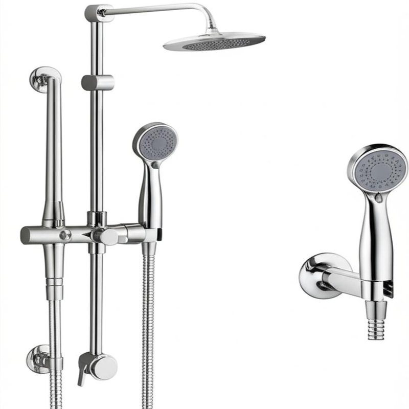 Faucon de douche de profil mince en laiton ensemble d'accueil magnétique portatif avec des buses en silicone faciles à nettoyer