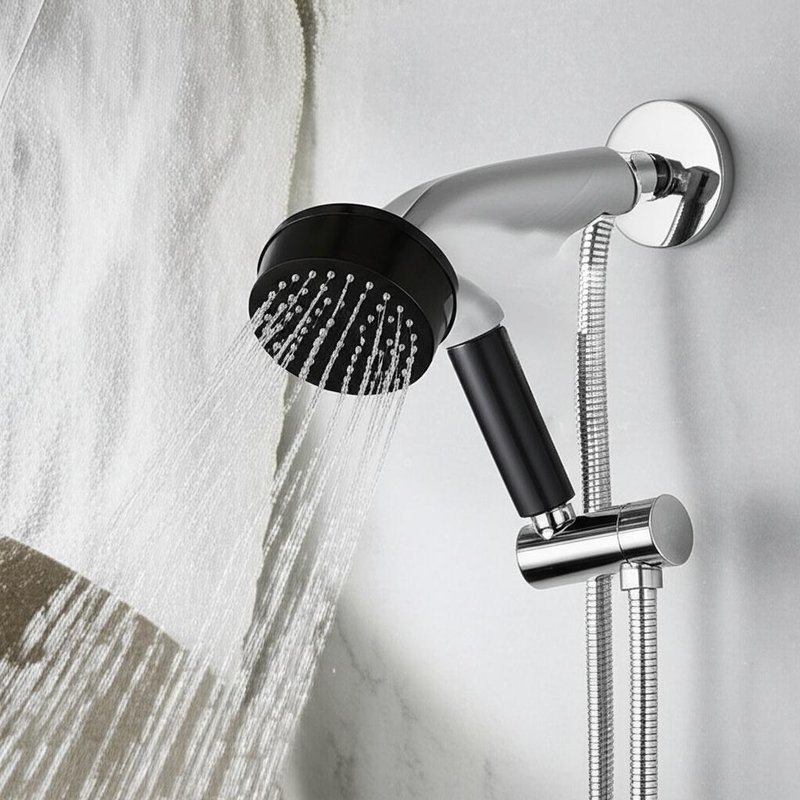 Chromé Thermostatic Shower Set Température Blocage de mémoire Pause d'économie d'eau avec équipement en laiton écologique