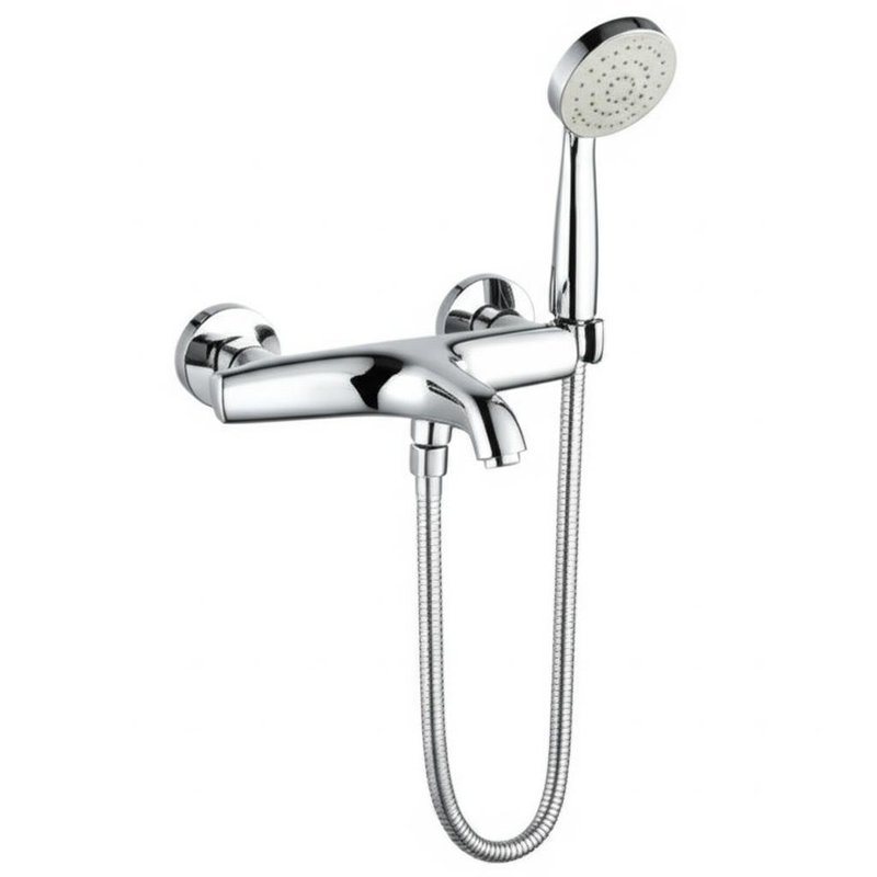 Coupe de douche à bar à glissière en cuivre Mixeur réglable avec tuyau flexible en acier inoxydable