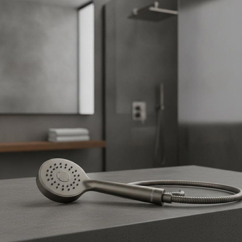 Douche à main avec finition en métal de canon conçue pour compléter les intérieurs de salle de bains contemporains offrant fonctionnalité et apparence élégante
